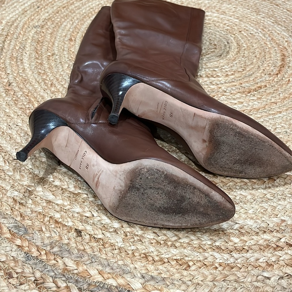 Cole Haan Grand OS tall brown caramel boots - Picture 5 of 13